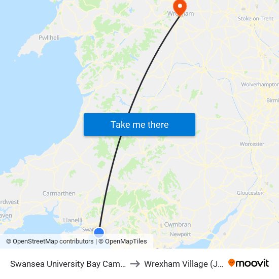 Swansea University Bay Campus, Crymlyn Burrows to Wrexham Village (John Neal Block) map