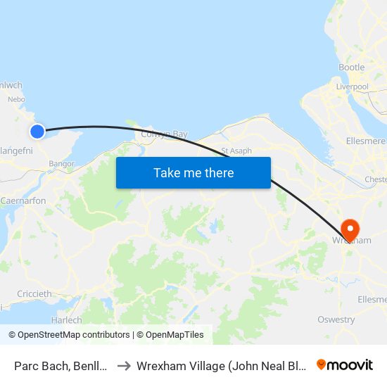 Parc Bach, Benllech to Wrexham Village (John Neal Block) map