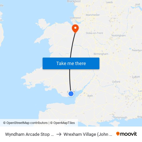 Wyndham Arcade Stop Na, Cardiff to Wrexham Village (John Neal Block) map