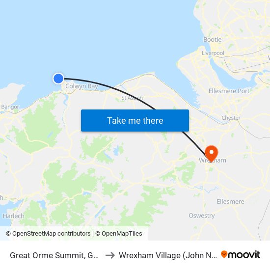 Great Orme Summit, Great Orme to Wrexham Village (John Neal Block) map