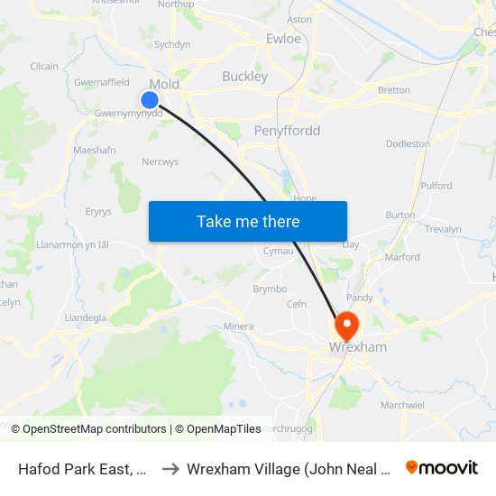 Hafod Park East, Mold to Wrexham Village (John Neal Block) map