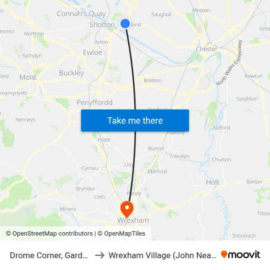 Drome Corner, Garden City to Wrexham Village (John Neal Block) map