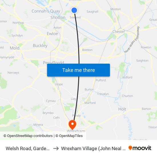 Welsh Road, Garden City to Wrexham Village (John Neal Block) map