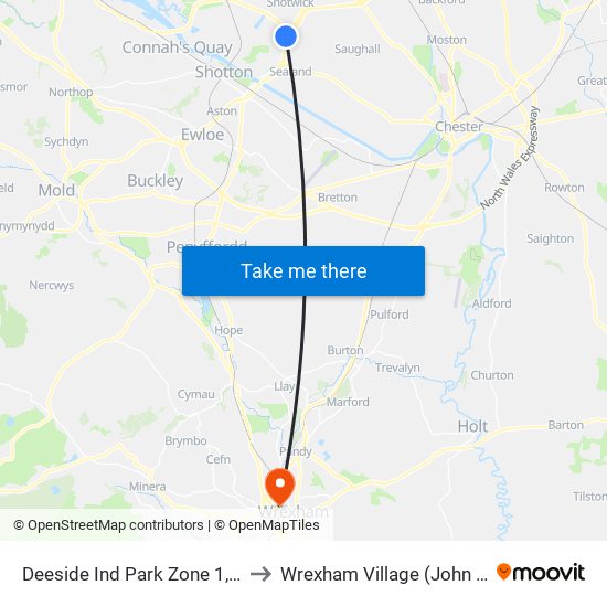 Deeside Ind Park Zone 1, Garden City to Wrexham Village (John Neal Block) map