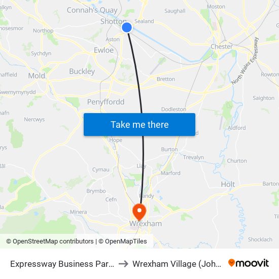 Expressway Business Park, Queensferry to Wrexham Village (John Neal Block) map