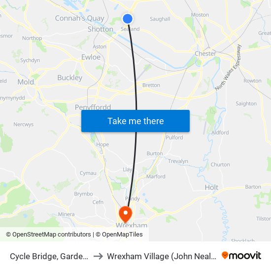Cycle Bridge, Garden City to Wrexham Village (John Neal Block) map