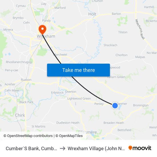 Cumber`S Bank, Cumbers Bank to Wrexham Village (John Neal Block) map