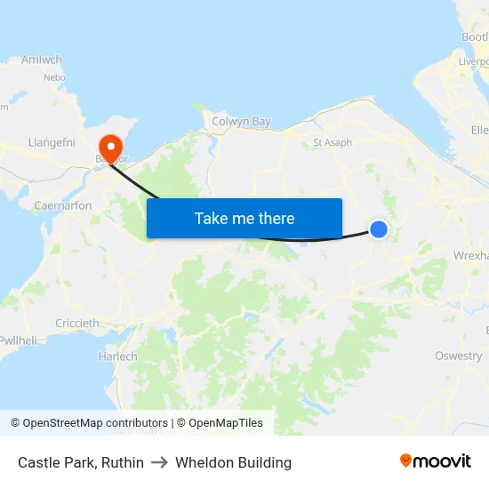Castle Park, Ruthin to Wheldon Building map