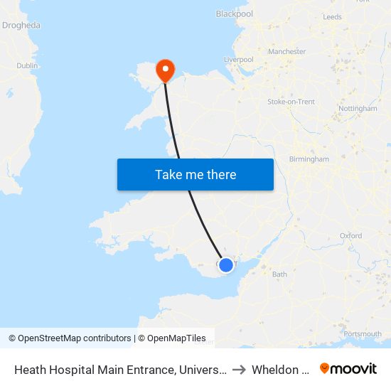 Heath Hospital Main Entrance, University Hospital Of Wales to Wheldon Building map