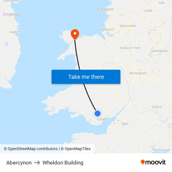 Abercynon to Wheldon Building map