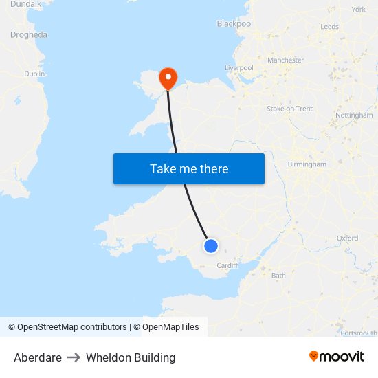 Aberdare to Wheldon Building map