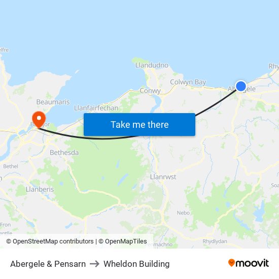 Abergele & Pensarn to Wheldon Building map