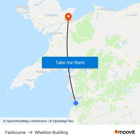 Fairbourne to Wheldon Building map