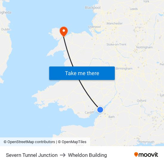 Severn Tunnel Junction to Wheldon Building map