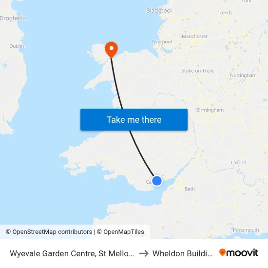 Wyevale Garden Centre, St Mellons to Wheldon Building map