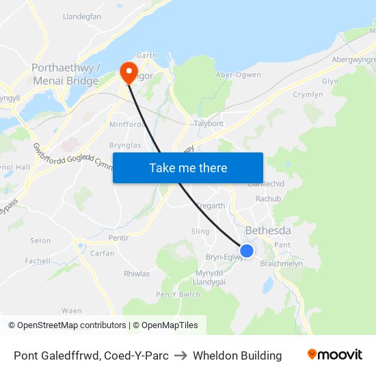 Pont Galedffrwd, Coed-Y-Parc to Wheldon Building map