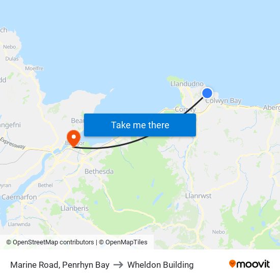 Marine Road, Penrhyn Bay to Wheldon Building map