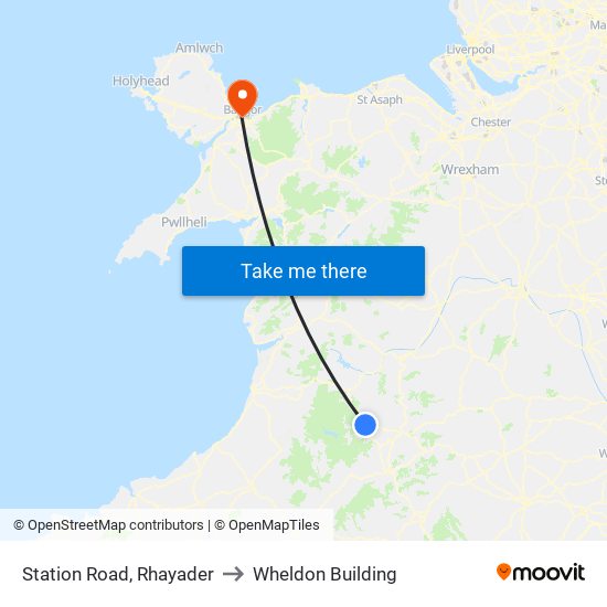 Station Road, Llansantffraed-Cwmdeuddwr to Wheldon Building map