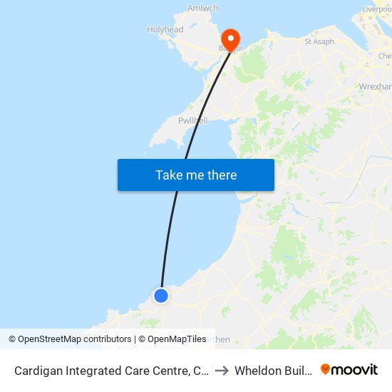 Cardigan Integrated Care Centre, Cardigan to Wheldon Building map