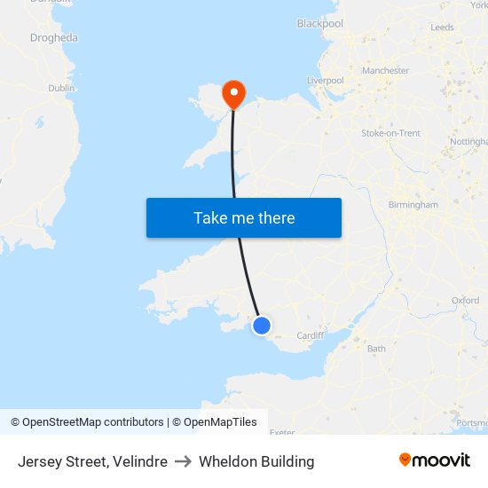 Jersey Street, Velindre to Wheldon Building map