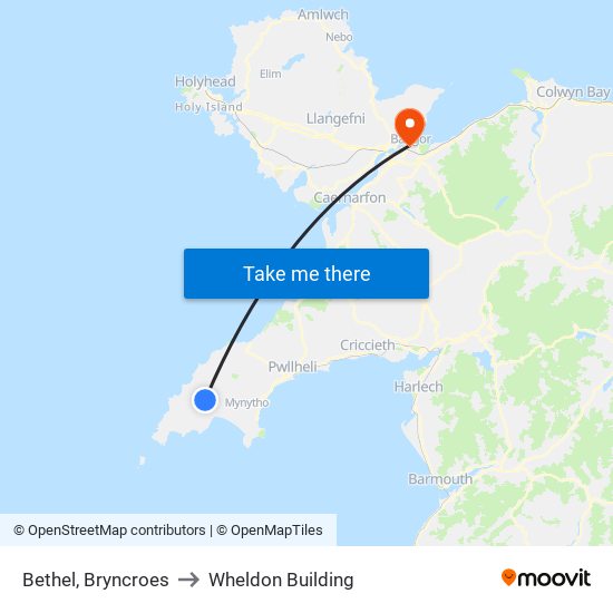 Bethel, Bryncroes to Wheldon Building map