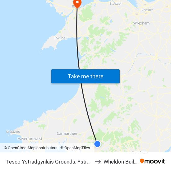 Tesco Ystradgynlais Grounds, Ystradgynlais to Wheldon Building map