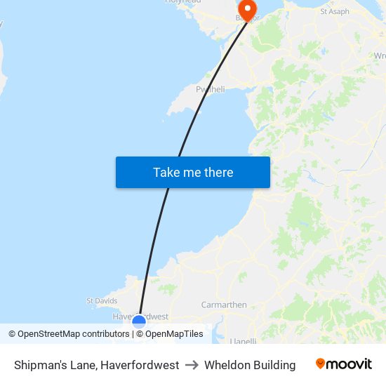 Shipman's Lane, Haverfordwest to Wheldon Building map