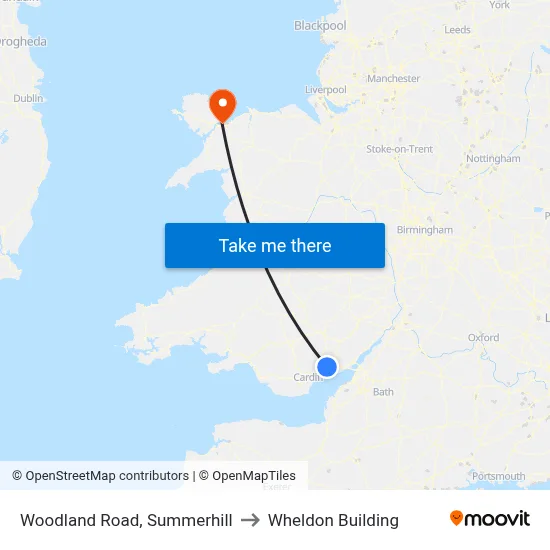 Woodland Road, Summerhill to Wheldon Building map