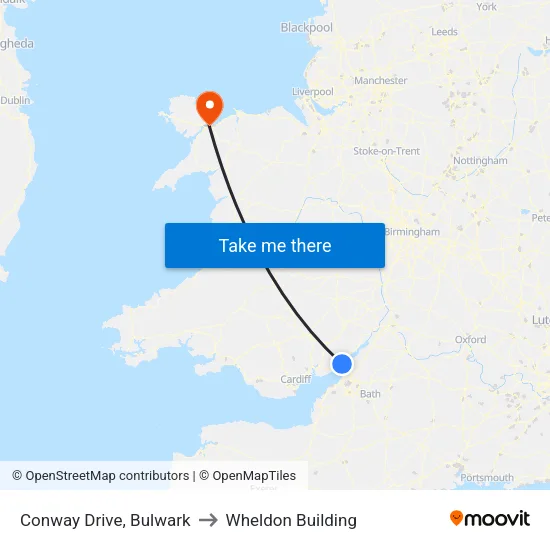 Conway Drive, Bulwark to Wheldon Building map