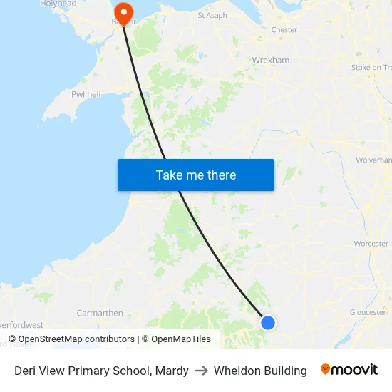 Deri View Primary School, Mardy to Wheldon Building map