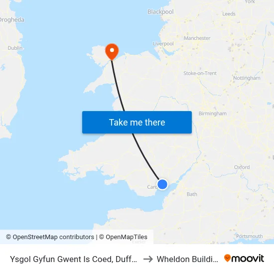 Ysgol Gyfun Gwent Is Coed, Duffryn to Wheldon Building map