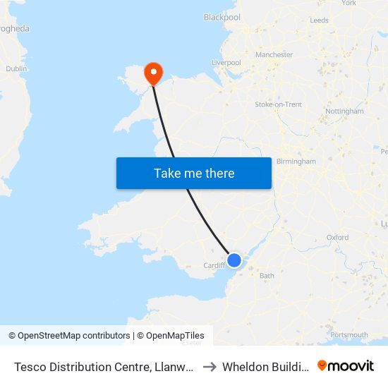 Tesco Distribution Centre, Llanwern to Wheldon Building map