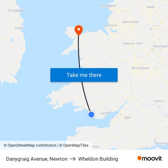 Danygraig Avenue, Newton to Wheldon Building map