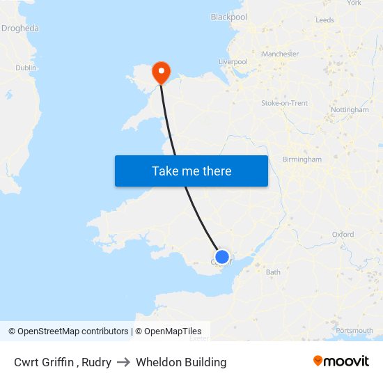 Cwrt Griffin , Rudry to Wheldon Building map