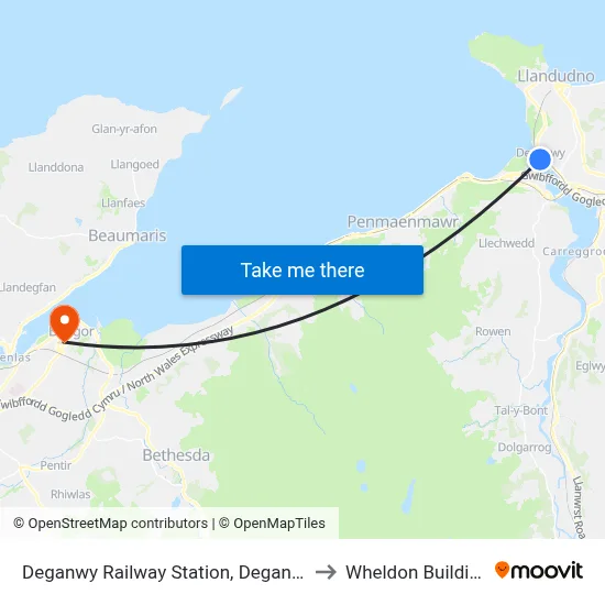 Deganwy Railway Station, Deganwy to Wheldon Building map