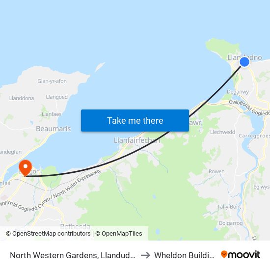 North Western Gardens, Llandudno to Wheldon Building map