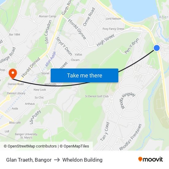 Glan Traeth, Bangor to Wheldon Building map