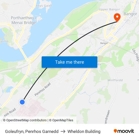 Goleufryn, Bangor to Wheldon Building map