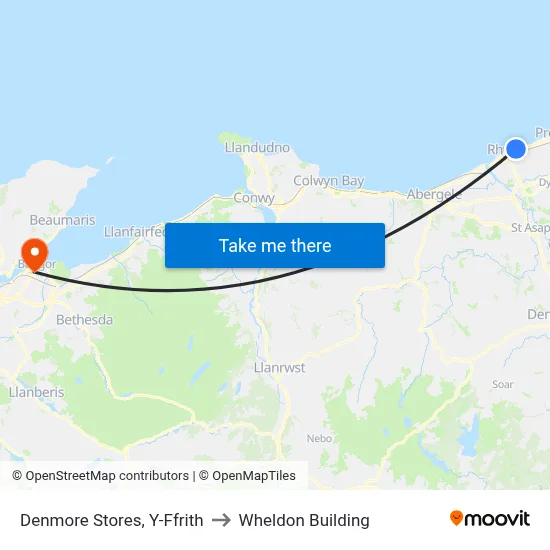 Denmore Stores, Y-Ffrith to Wheldon Building map