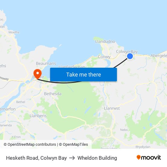 Hesketh Road, Colwyn Bay to Wheldon Building map