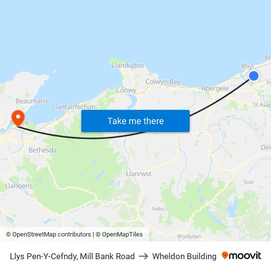 Llys Pen-Y-Cefndy, Mill Bank Road to Wheldon Building map