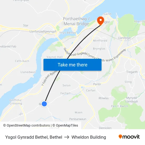 Ysgol Gynradd Bethel, Bethel to Wheldon Building map
