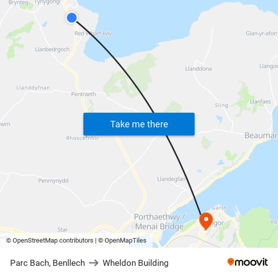 Parc Bach, Benllech to Wheldon Building map