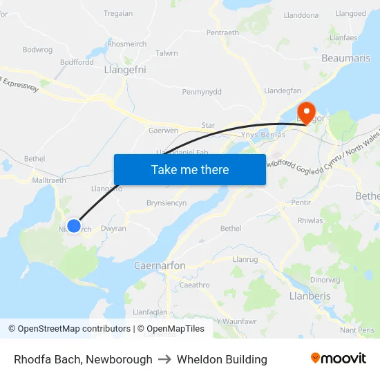 Rhodfa Bach, Newborough to Wheldon Building map
