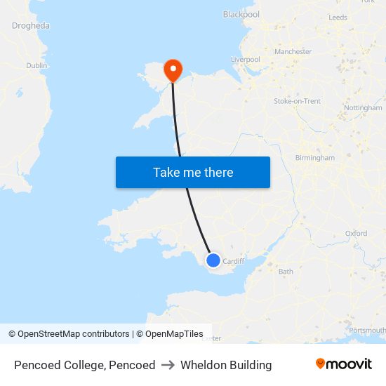 Pencoed College, Pencoed to Wheldon Building map