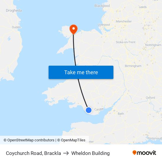 Coychurch Road, Brackla to Wheldon Building map