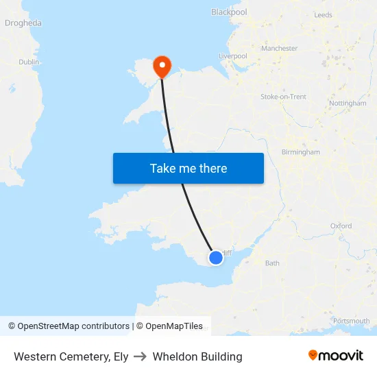 Western Cemetery, Ely to Wheldon Building map