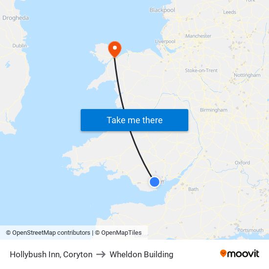 Hollybush Inn, Coryton to Wheldon Building map