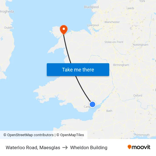 Waterloo Road, Maesglas to Wheldon Building map