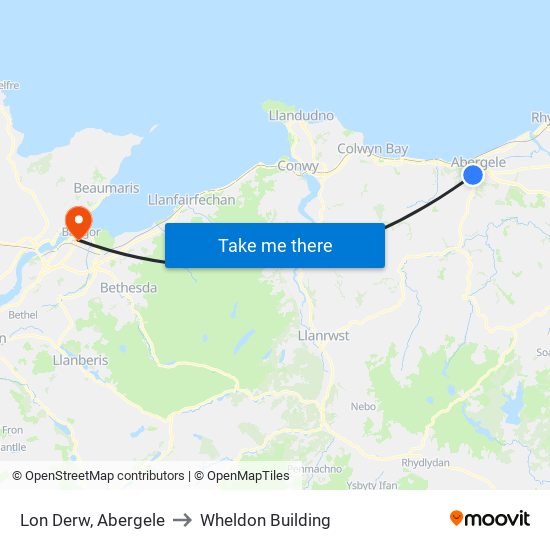 Lon Derw, Abergele to Wheldon Building map